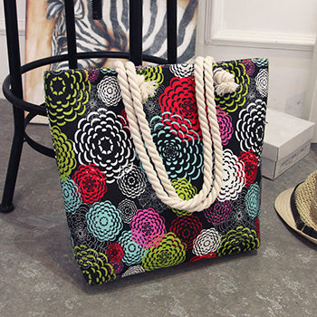 Women Patterned Tote Canvas Shoulder Bags - Wnkrs