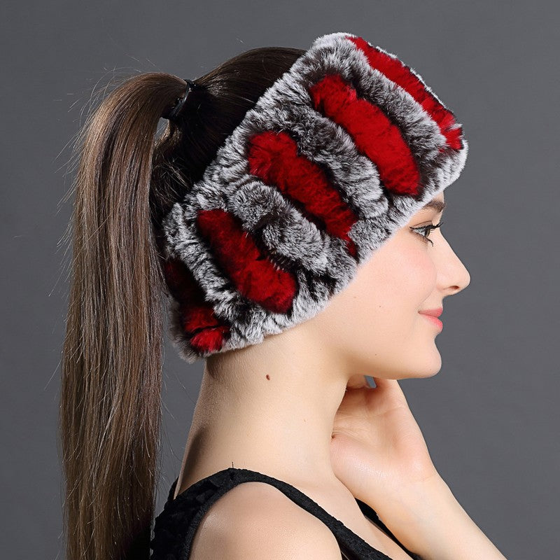 2 in 1 Rabbit Fur Scarf and Headband