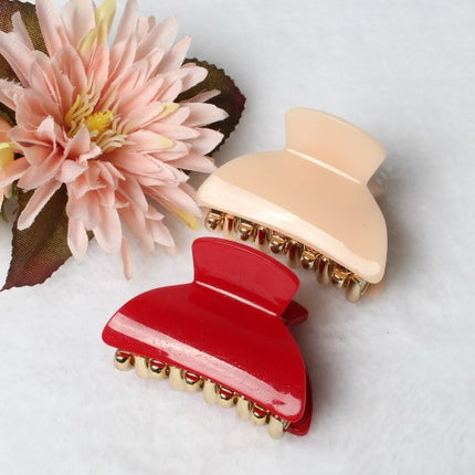 2 Pcs Glance Solid Color Hair Claws - wnkrs