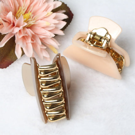 2 Pcs Glance Solid Color Hair Claws - wnkrs