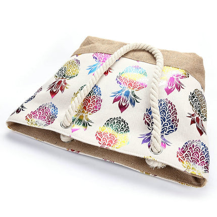 Women's Pineapple Print Tote Bag - Wnkrs