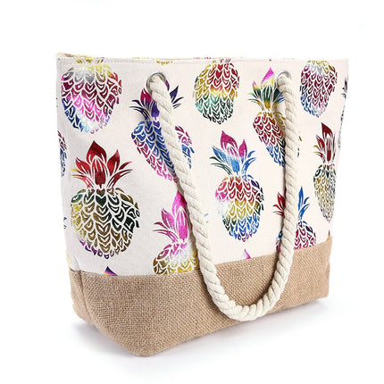 Women's Pineapple Print Tote Bag - Wnkrs