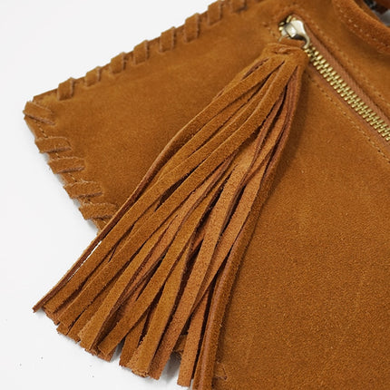 Cute Boho Tasseled Genuine Leather Crossbody Bag - Wnkrs
