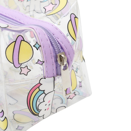 Transparent Unicorn Printed Cosmetic Bag - Wnkrs