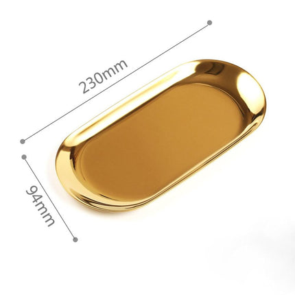 Luxurious Oval Metal Storage Trays - Wnkrs