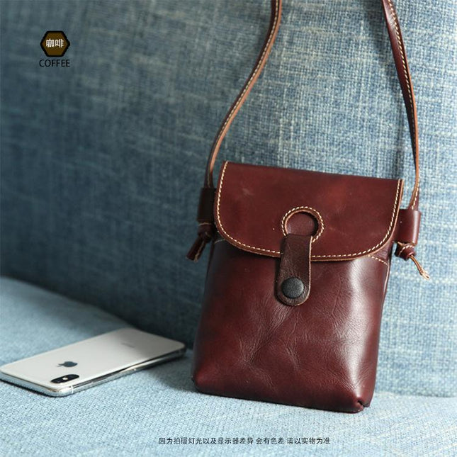 Women's Leather Mini Crossbody Bag - Wnkrs