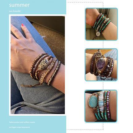 Bohemian Bracelet with Mixed Natural Stones - Wnkrs