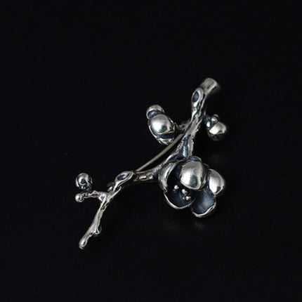 Exquisite Vintage Floral Silver Women's Brooch - Wnkrs