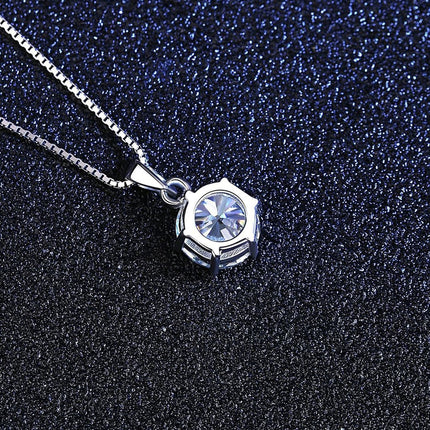 1 Carat Real Moissanite Pendant Necklace for Women - wnkrs