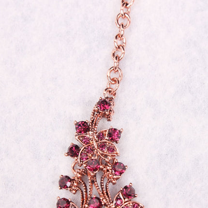 Women's Vintage Rhinestones Statement Necklace with Earrings Set - Wnkrs