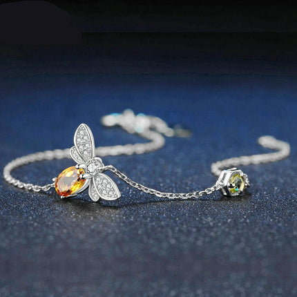 Elegant Citrine Bee Bracelet - Wnkrs