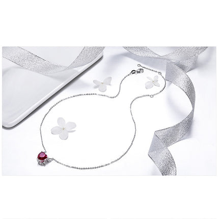 Crystal Devil's Heart Pendant Necklace - Wnkrs