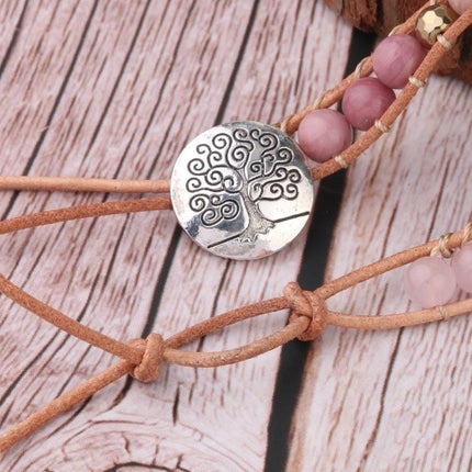 Natural Pink Quartz Stone Bracelet - wnkrs