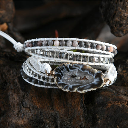 Natural Stone Leather Bracelet - Wnkrs