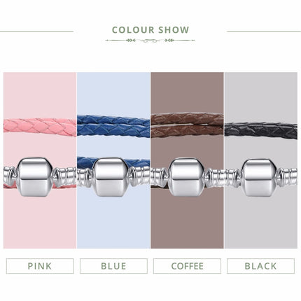 Double Braided Leather Chain Bracelet for Women - Wnkrs