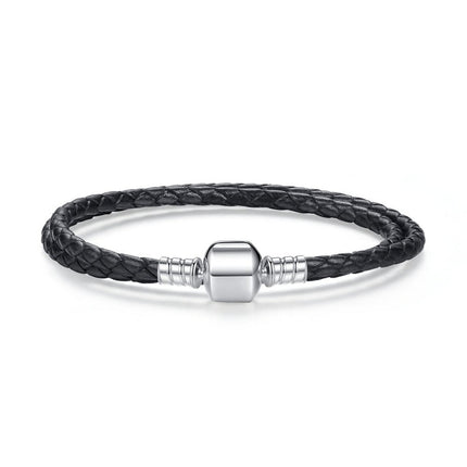 Double Braided Leather Chain Bracelet for Women - Wnkrs