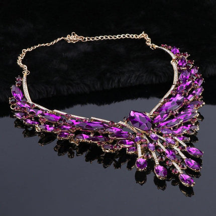 Luxurious Bridal Necklace and Earrings Set - Wnkrs