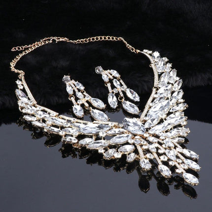 Luxurious Bridal Necklace and Earrings Set - Wnkrs