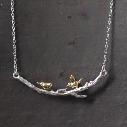 Fashion Vintage Tree Branch Shaped Silver Necklace - Wnkrs
