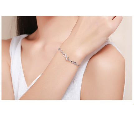 Minimalistic Silver Bracelet with Infinity Charm - wnkrs