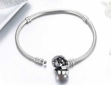 Elegant Sterling Silver Women’s Bracelet with Zirconia Flower Charm - Wnkrs