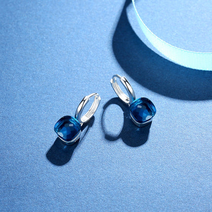 Blue Topaz Drop Earrings for Women - Wnkrs