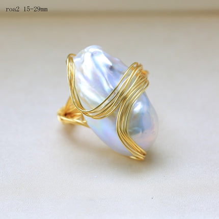 Handmade 925 Silver Ring for Women with Natural Pearl - Wnkrs
