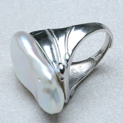 Bohemian 925 Silver Ring for Women with Natural Pearl - Wnkrs