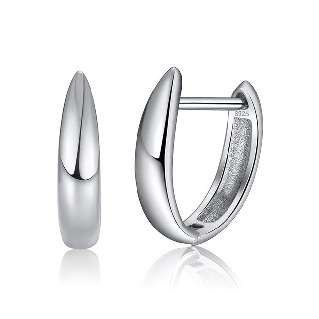 Women's Simple Style Silver Hoop Earrings - wnkrs
