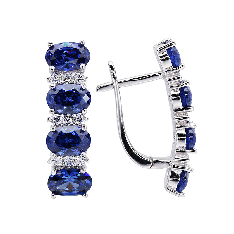Elegant Blue Stone Earrings
