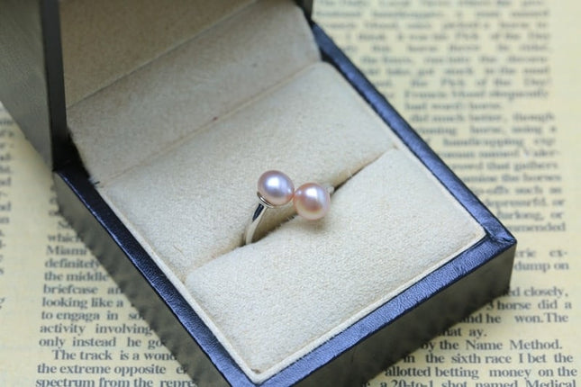Engagement 925 Silver Ring for Women with Natural Pearl - Wnkrs
