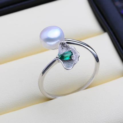 Green Stones 925 Silver Pearls Women's Jewelry 4 pcs Set - Wnkrs