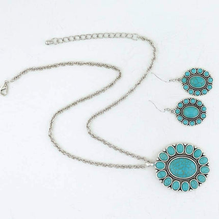 Women's Turquoise Necklace and Earrings Set - Wnkrs