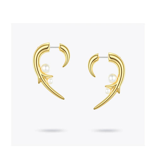 Women’s Floral Pearls Drop Earrings - Wnkrs