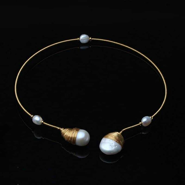 Women's Adjustable Pearls Choker - wnkrs