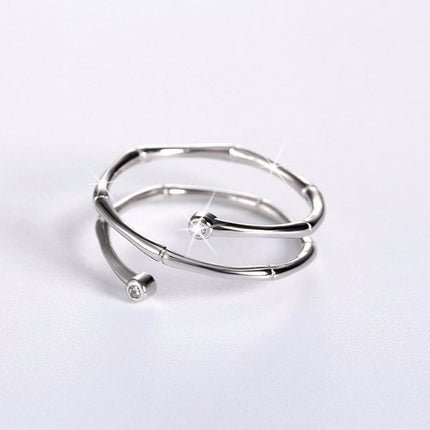 Minimalistic Sterling Silver Women's Bypass Ring - Wnkrs