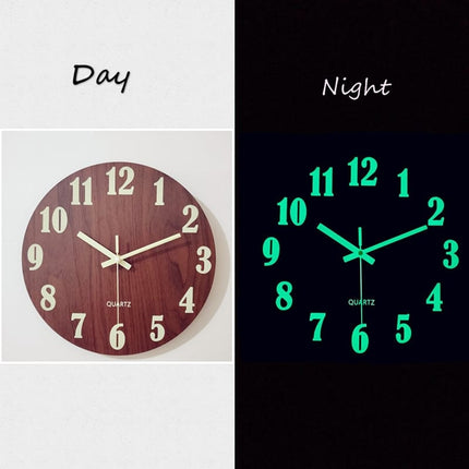 Luminous Wooden Wall Clock - wnkrs