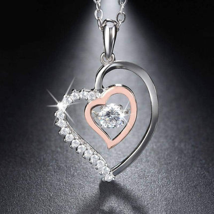 Silver Heart Shaped Pendant Necklace - wnkrs