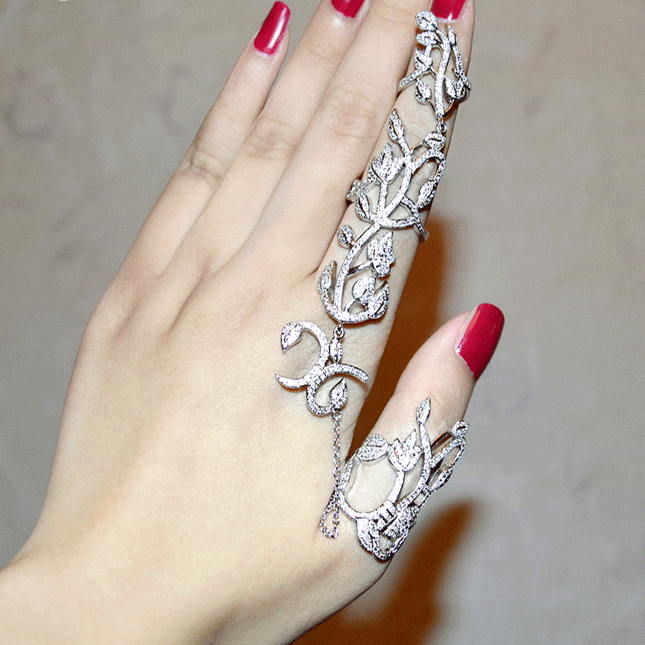 Women's Unique Two-Fingers Ring - Wnkrs