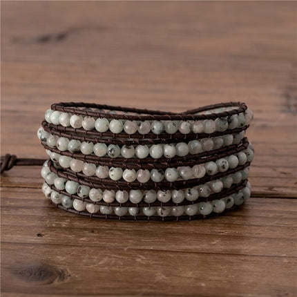 Boho Stone Beaded Wrap Bracelet for Women - Wnkrs