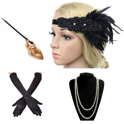 Great Gatsby Costume Accessories 4 Pcs Set - Wnkrs