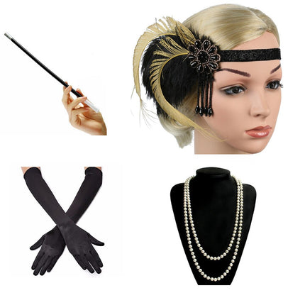 Great Gatsby Costume Accessories 4 Pcs Set - Wnkrs