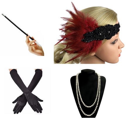 Great Gatsby Costume Accessories 4 Pcs Set - Wnkrs