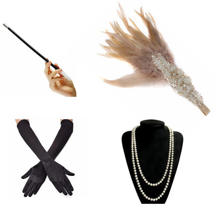 Great Gatsby Costume Accessories 4 Pcs Set - Wnkrs