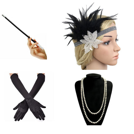 Great Gatsby Costume Accessories 4 Pcs Set - Wnkrs