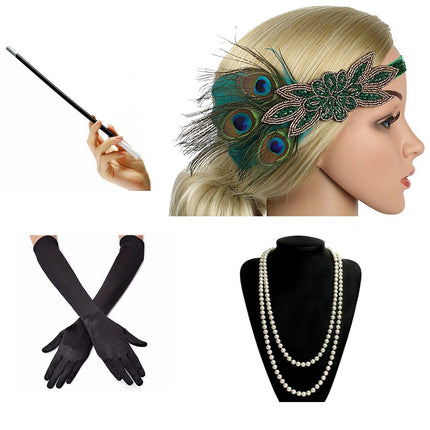 Great Gatsby Costume Accessories 4 Pcs Set - Wnkrs