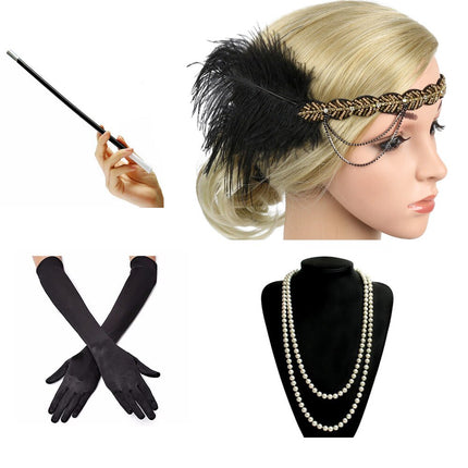 Great Gatsby Costume Accessories 4 Pcs Set - Wnkrs