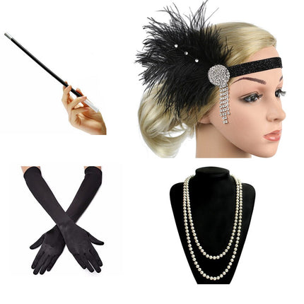 Great Gatsby Costume Accessories 4 Pcs Set - Wnkrs