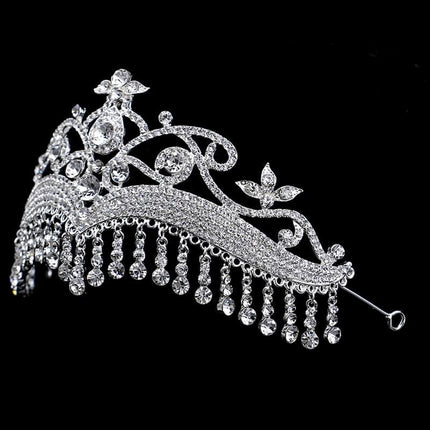Women's Crystal Tassel Tiara - wnkrs