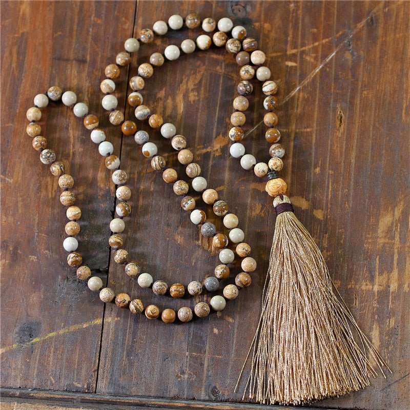 Handmade Natural Stone Beaded Necklace